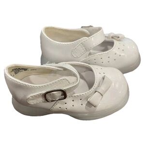 VTG 90s Smart Steps little girl white patent‎ vinyl Mary Jane shoes size 3.5W